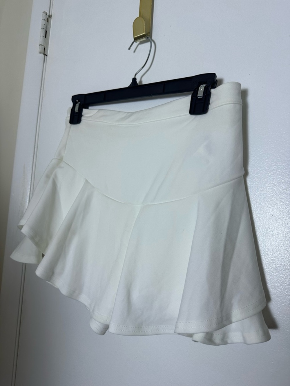 SHEIN White Flared Skater Mini Skirt